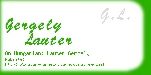 gergely lauter business card